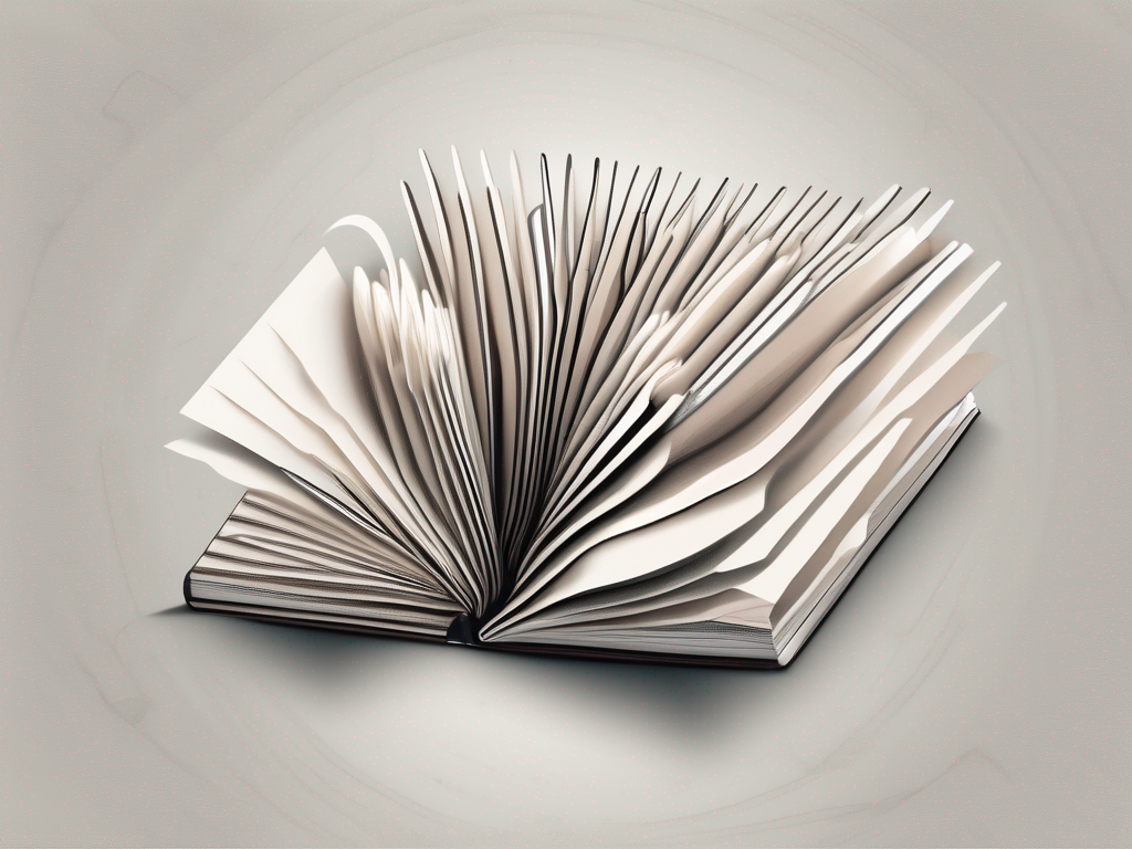 A spiral notebook with pages folding back onto themselves