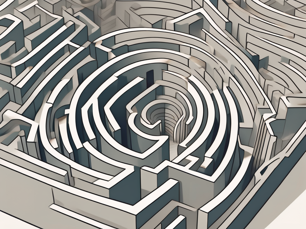 A complex maze that folds onto itself