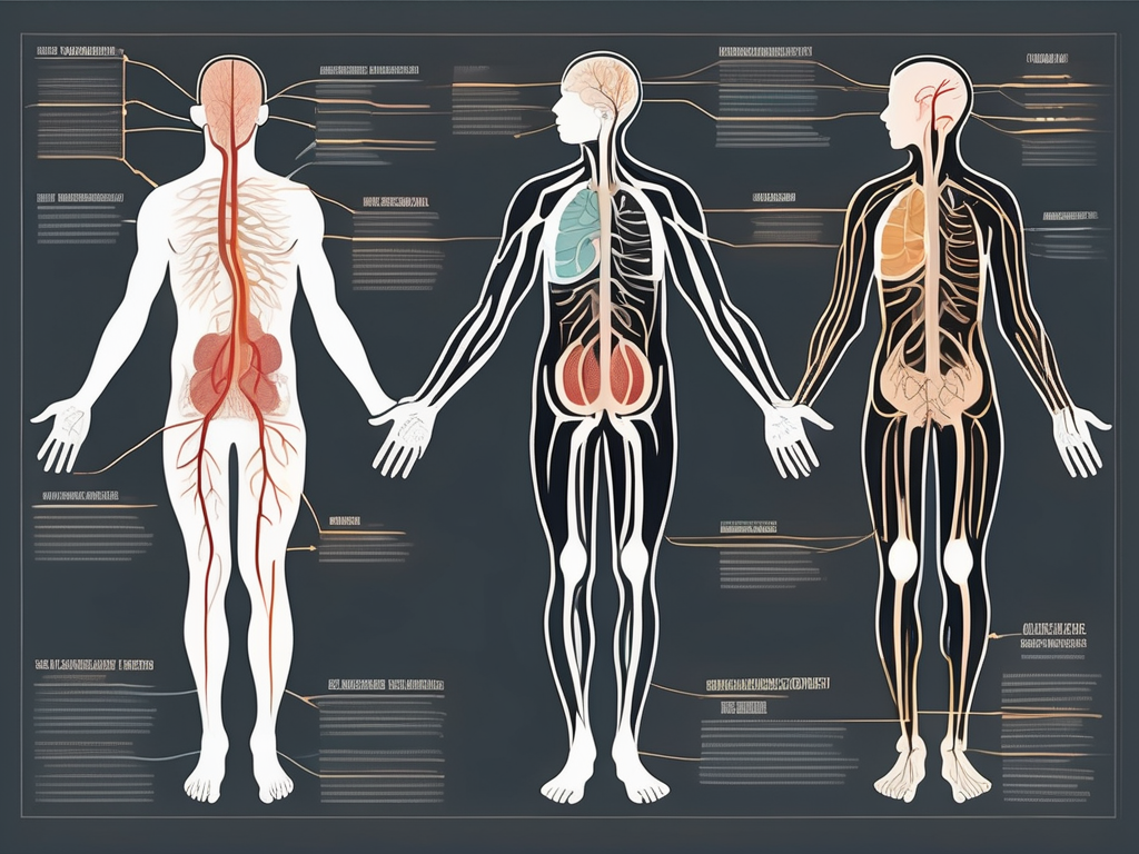 The human nervous system with a focus on the sympathetic nerves