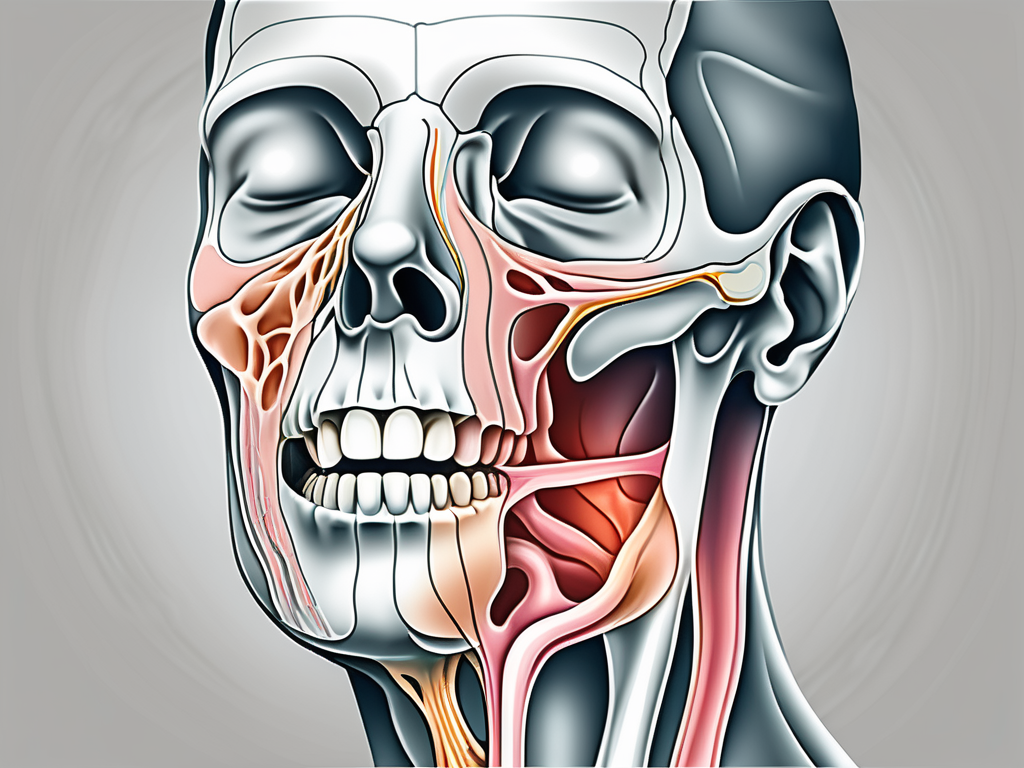 The glossopharyngeal nerve highlighting its connection to the throat and tongue