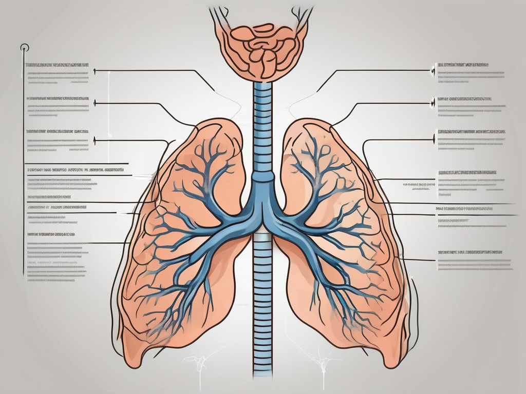 The human respiratory system highlighting the phrenic nerve's connection between the brain and the diaphragm